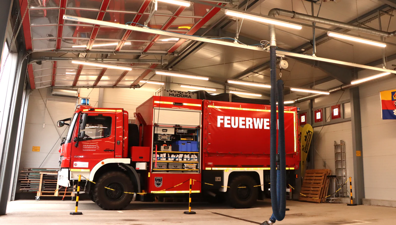 Rauchmelder in dem Feuerwehrgebäude Rauchmelder in dem Feuerwehrgebäude